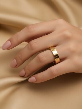 300. Stainless Steel 5mm Screw ring in gold tone
Gold plated